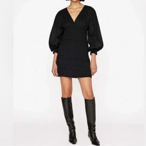 Frame Denim Black Long Sleeve Dress